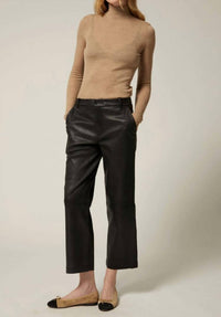 Sprwmn - Pre-loved Leather Cropped Trouser