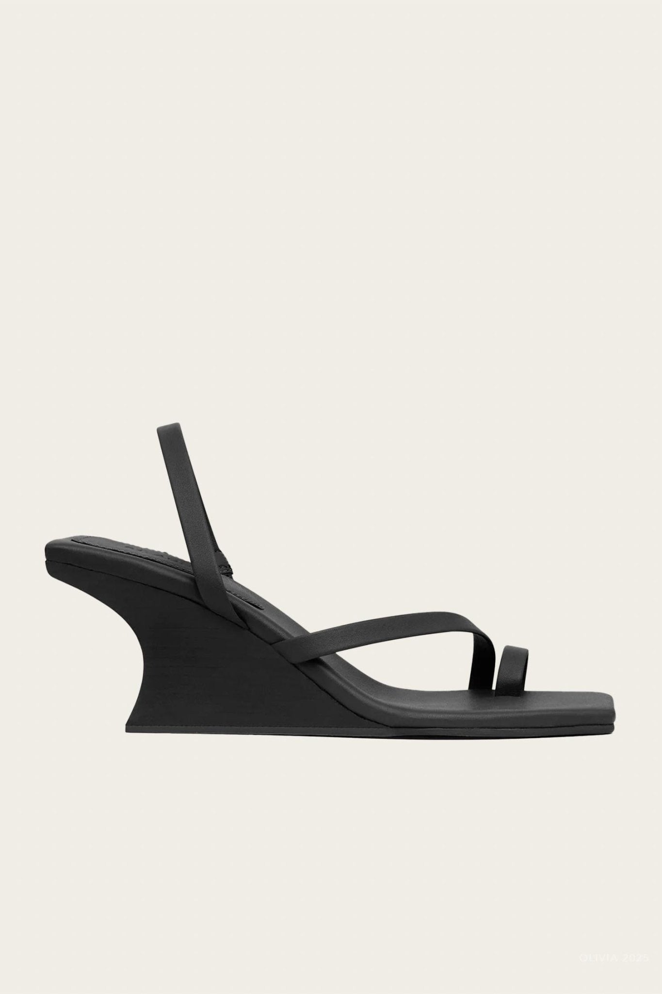 St. Agni - Architectural Wedge - black - shoes - wedges