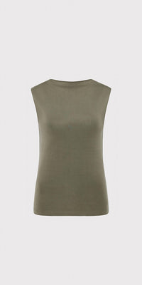 St. Agni - Cupro Jersey Top - clothing - crop - tops - green