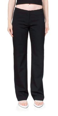 St. Agni - Raw Edge Pants - black - clothing - pants