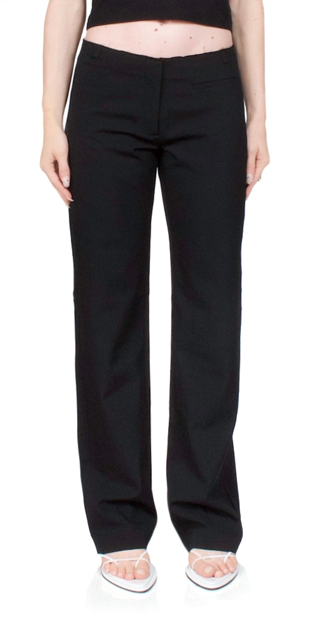 St. Agni - Raw Edge Pants - black - clothing - pants