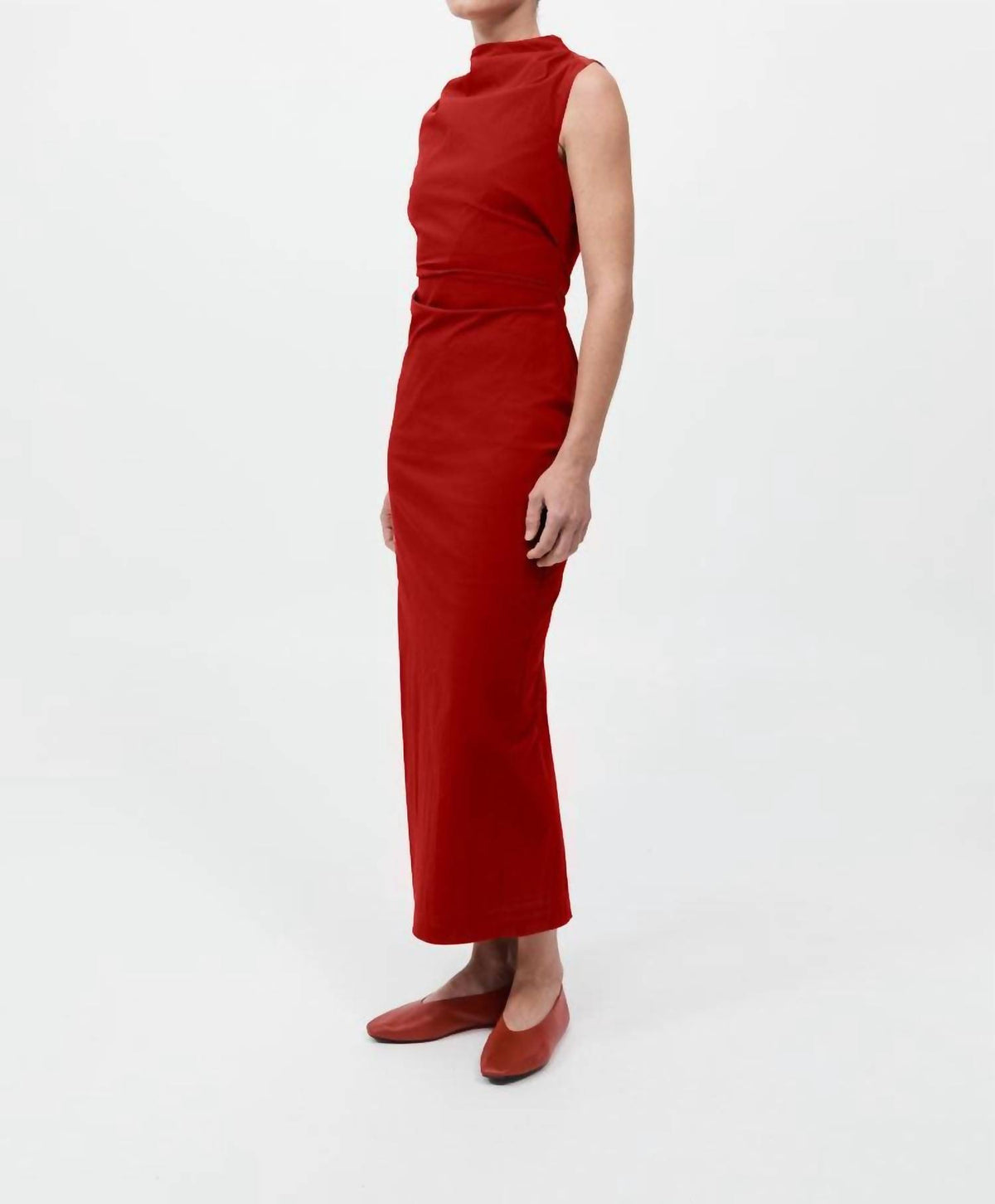 St. Agni - Soft Sculptural Mock Neck Dress