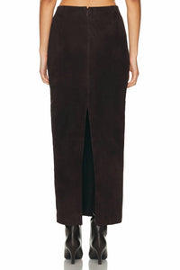 St. Agni - Suede Column Skirt