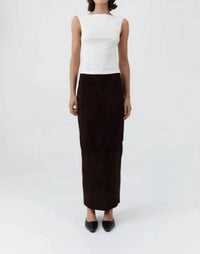 St. Agni - Suede Column Skirt