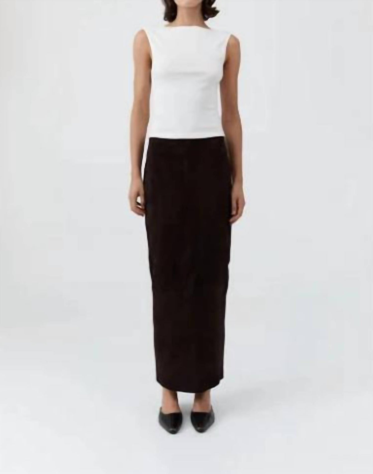 St. Agni - Suede Column Skirt