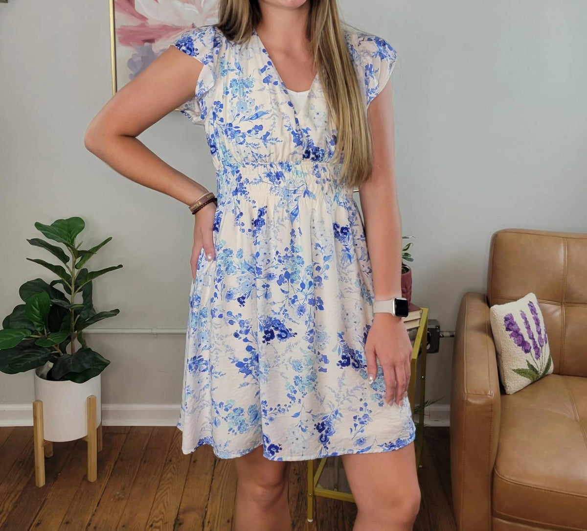 Staccato - Blakely Floral Flutter Sleeve Mini Dress