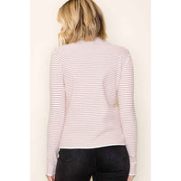 Staccato - Striped Mock Neck Sweater