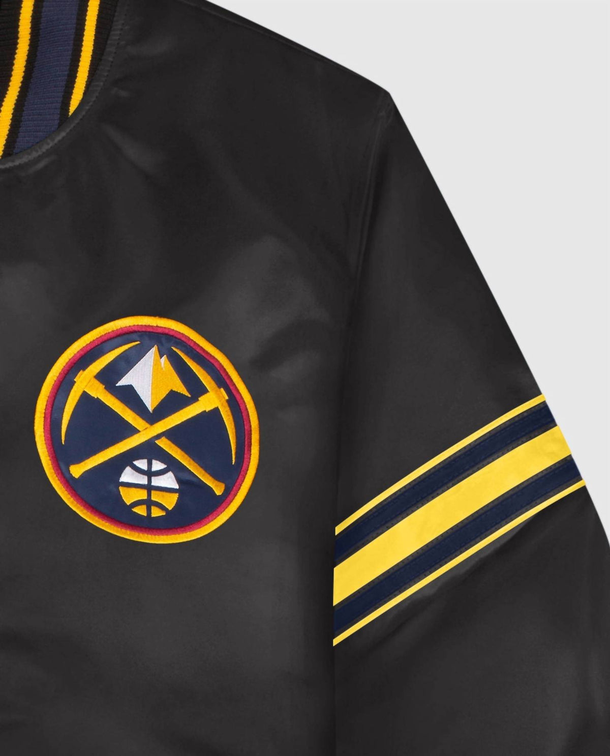 Starter - Men's Denver Nuggets Satin Full-snap Jacket