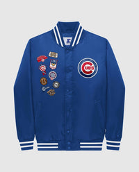 Starter - Men's Chicago Cubs Varsity Satin Full Snap Jacket