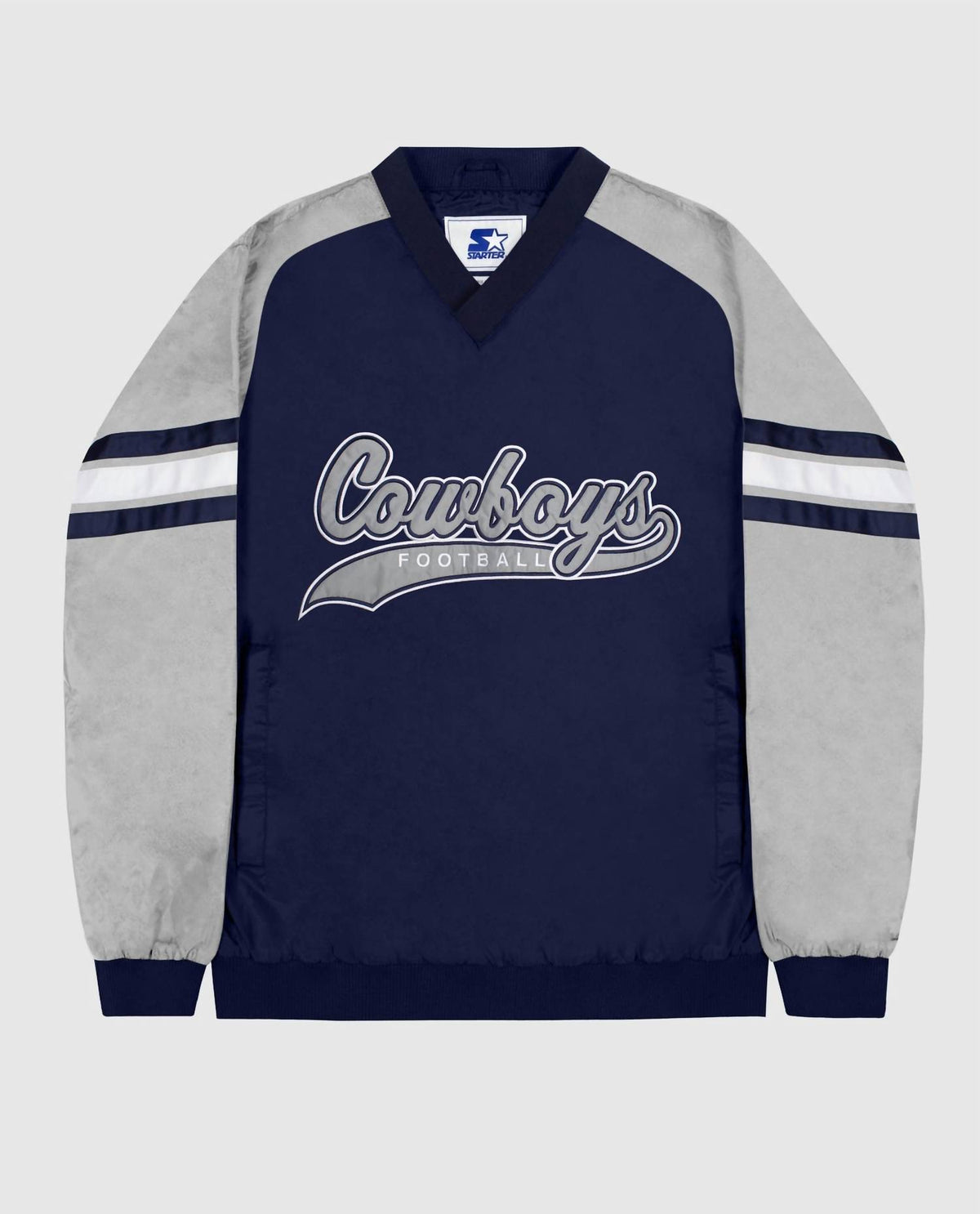 Starter - Men's Dallas Cowboys Nylon Pullover Starter Windbreaker Jacket