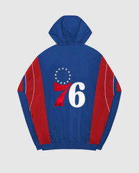 Starter - Men's Philadelphia 76ers Home Team Half-zip Jacket