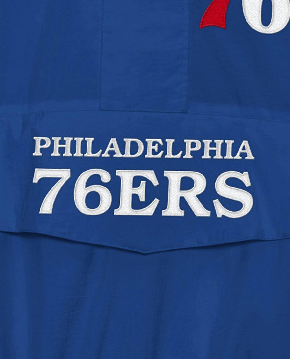 Starter - Men's Philadelphia 76ers Home Team Half-zip Jacket