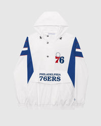 Starter - Men's Philadelphia 76ers Home Team Half-zip Jacket