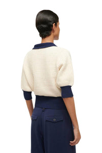 Staud - Altea Sweater - beige - clothing - cotton - blend
