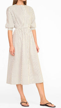Staud - Cafu Micro Stripe Dress - clothing - cotton - blend - dresses