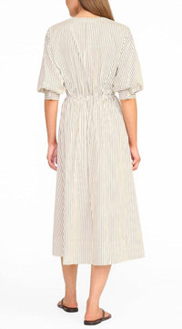 Staud - Cafu Micro Stripe Dress - clothing - cotton - blend - dresses