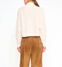 Staud - Cropped Cashmere Sweater - clothing - cotton - cowl