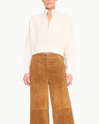 Staud - Cropped Cashmere Sweater - clothing - cotton - cowl
