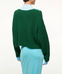 Staud - Cropped Hampton Sweater - clothing - cotton - blend - cowl