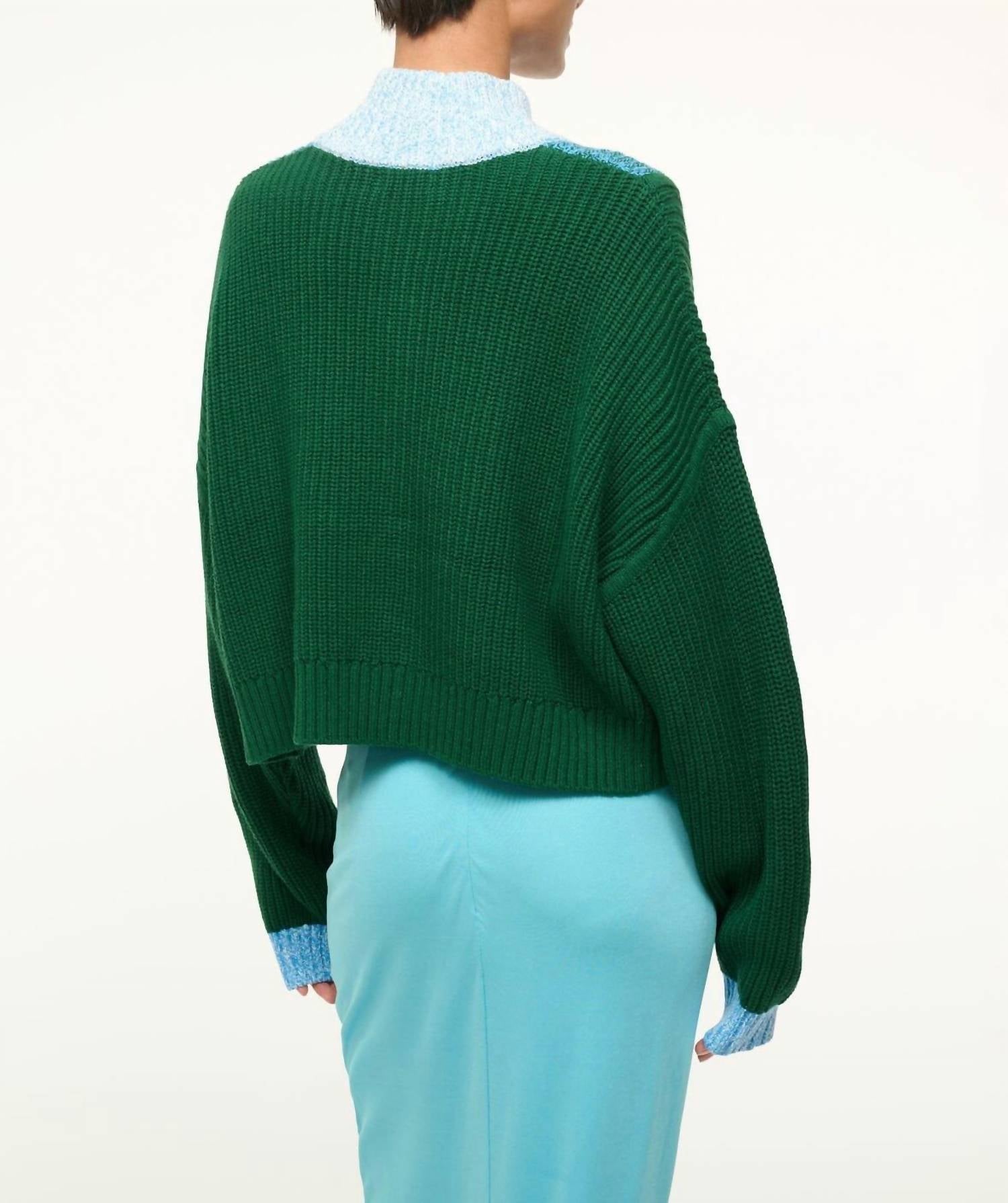 Staud - Cropped Hampton Sweater - clothing - cotton - blend - cowl
