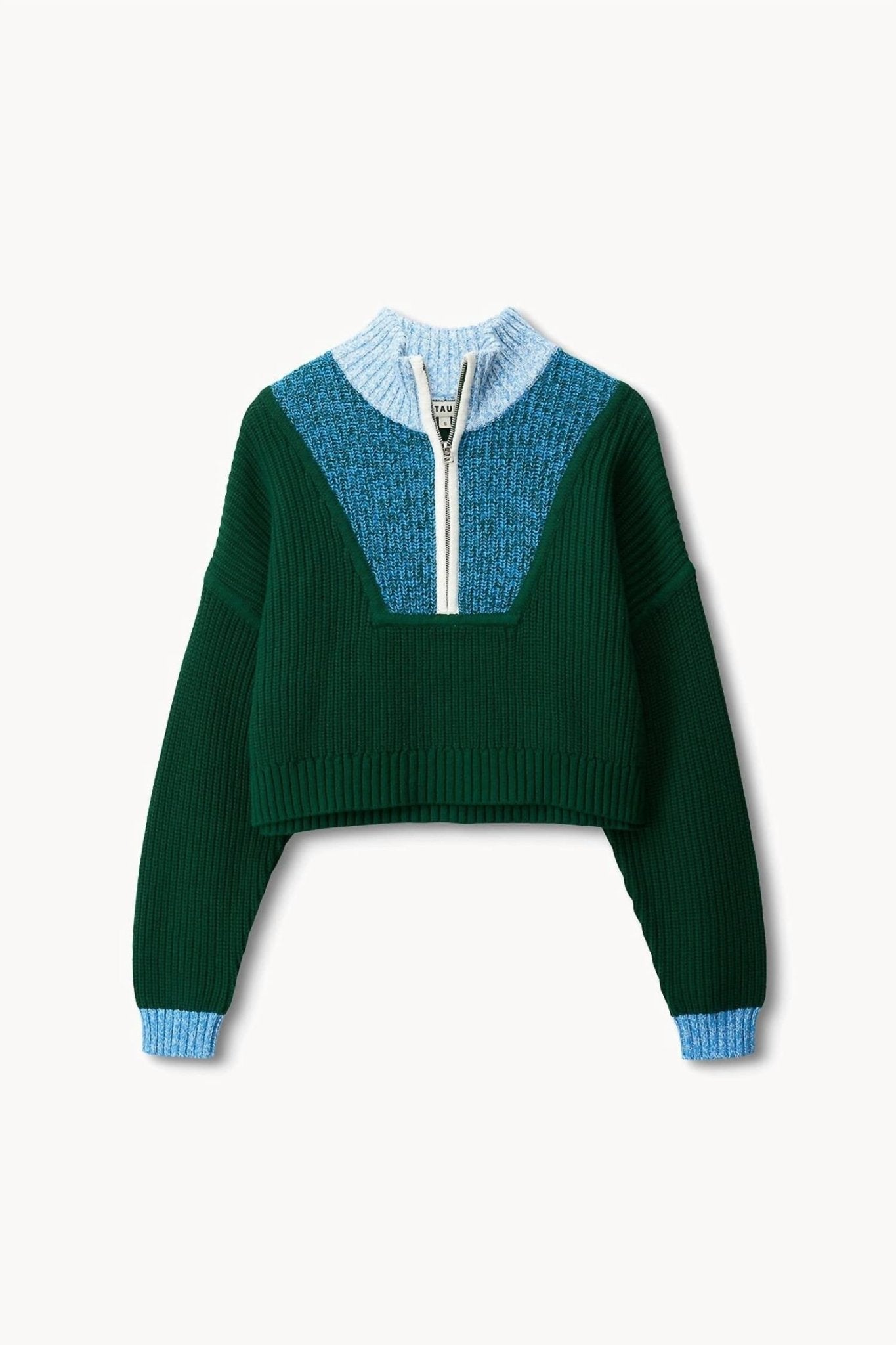 Staud - Cropped Hampton Sweater - clothing - cotton - blend - cowl