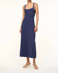 Staud - Ellison Dress - blue - clothing - dresses