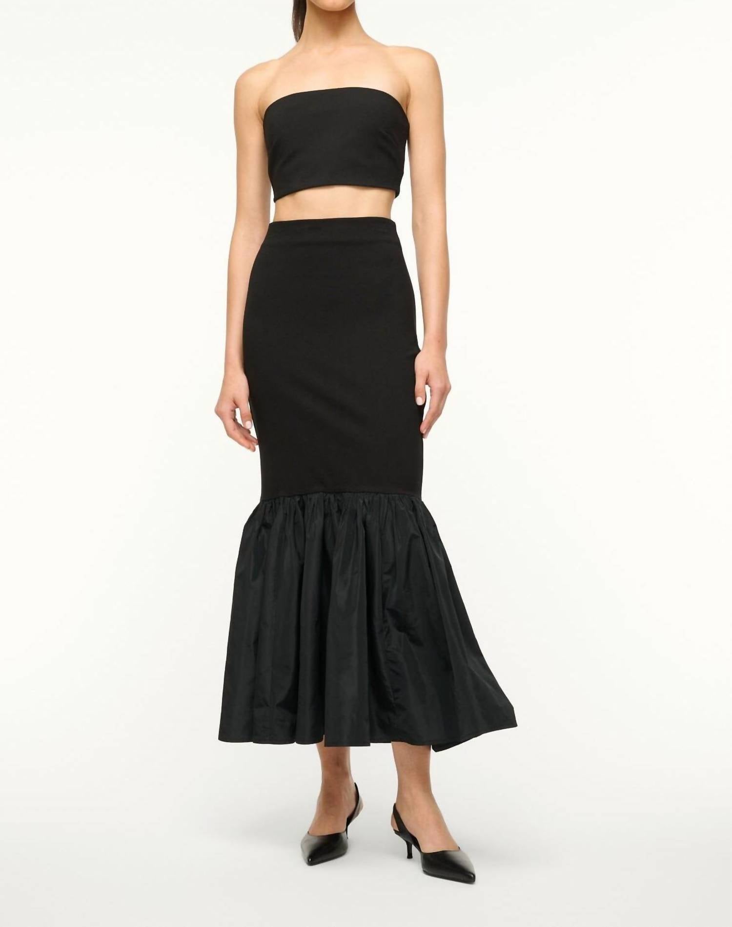Staud - Hawthorne Skirt - black - clothing - long - skirts