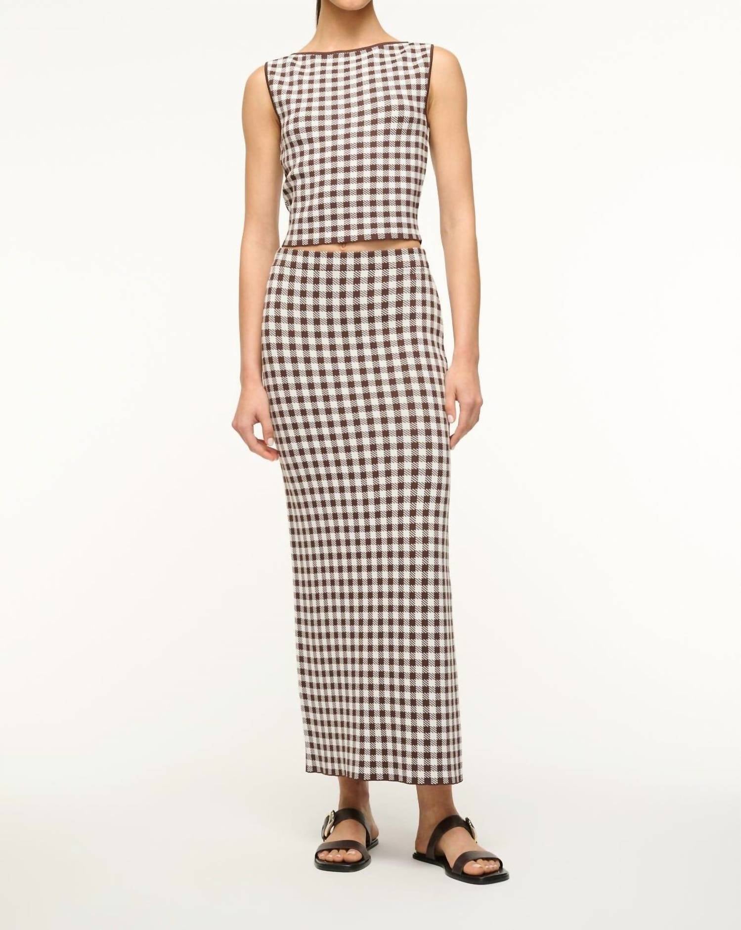 Staud - Karina Skirt - brown - clothing - long - skirts