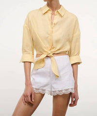 Staud - Lisa Linen Cropped Top