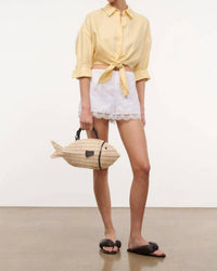 Staud - Lisa Linen Cropped Top