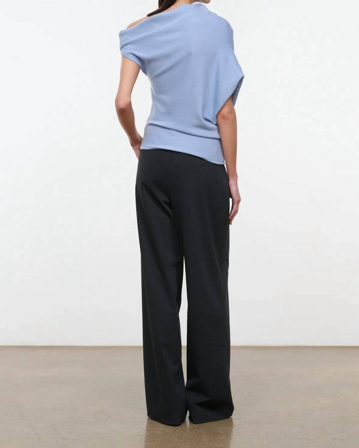 Staud - Mabel Asymmetrical Draped Knit Sweater