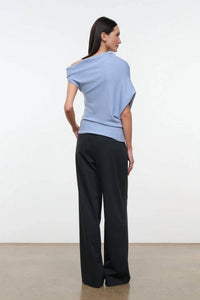 Staud - Mabel Asymmetrical Draped Knit Sweater