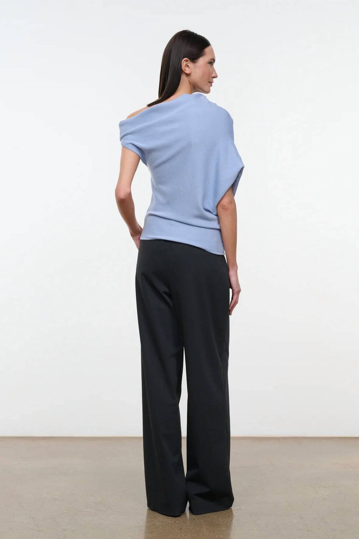 Staud - Mabel Asymmetrical Draped Knit Sweater