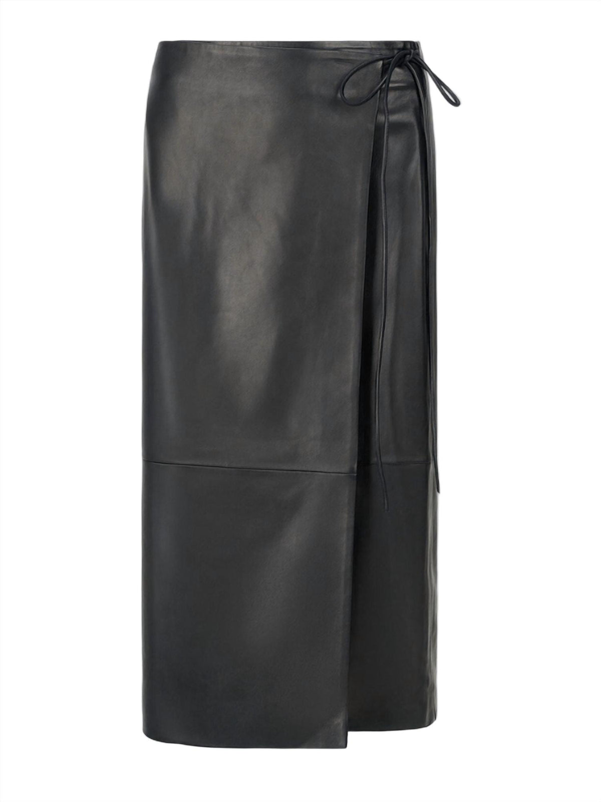 Staud - Roman Leather Wrap Skirt