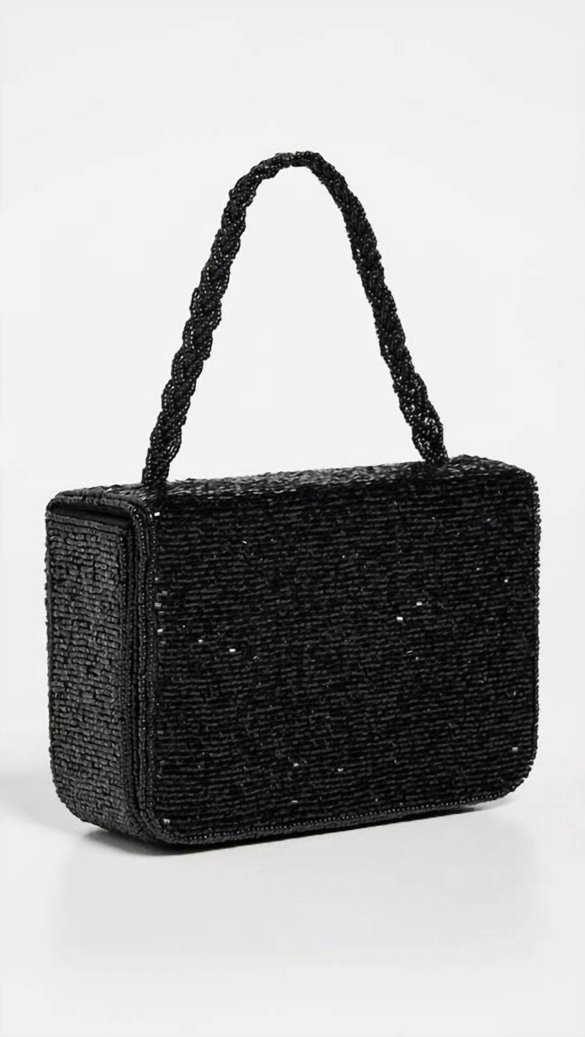 Staud - The Carmen Beaded Box Bag - bags - black - clutches