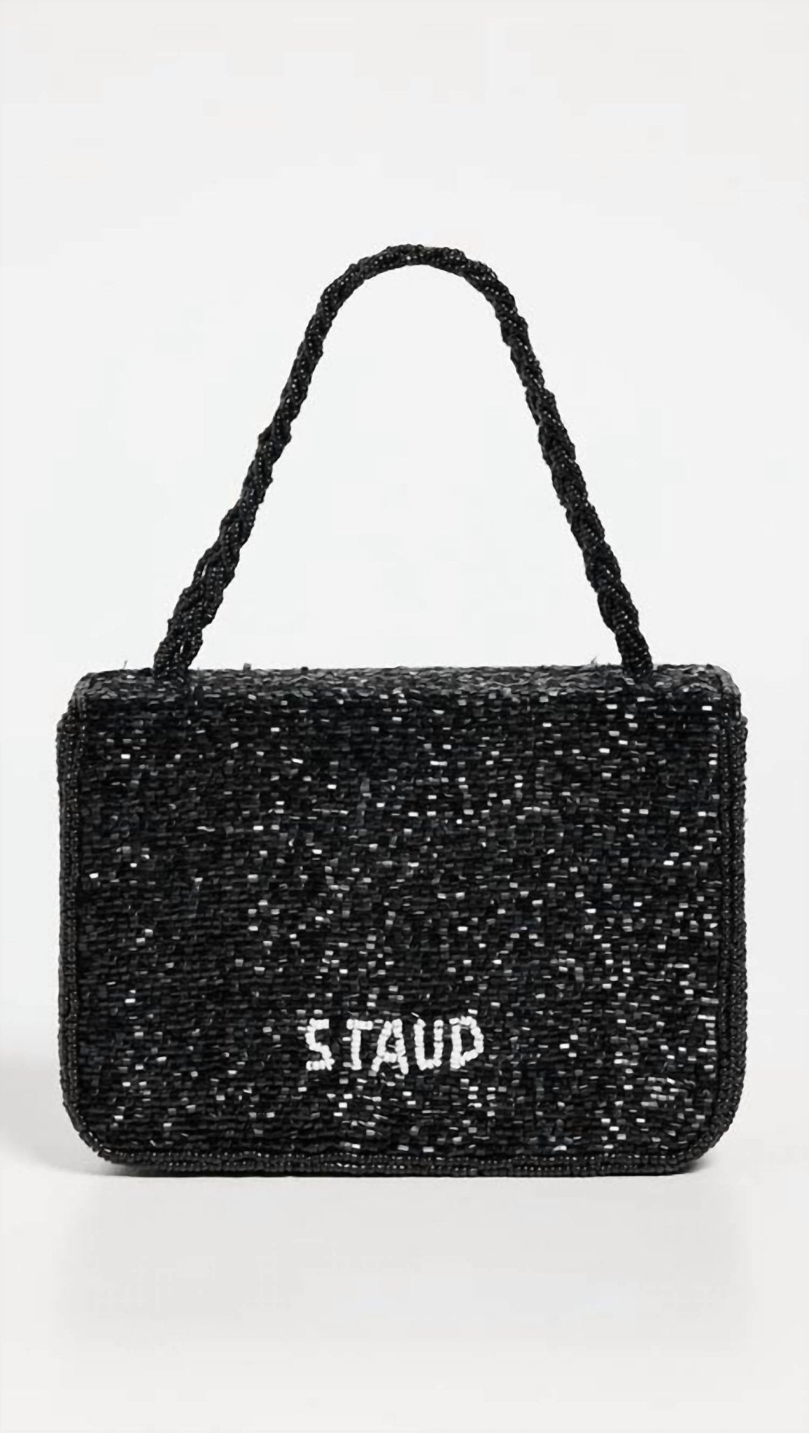 Staud - The Carmen Beaded Box Bag - bags - black - clutches