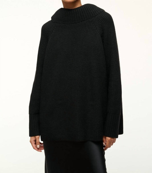 Staud - Waverly Sweater - black - clothing - crew