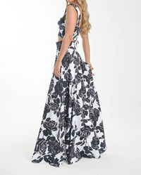 Steffany Milano - Monochrome Rose Print Two-piece Set