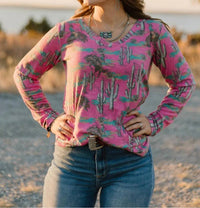 Sterling Kreek - Blush & Broncs Top