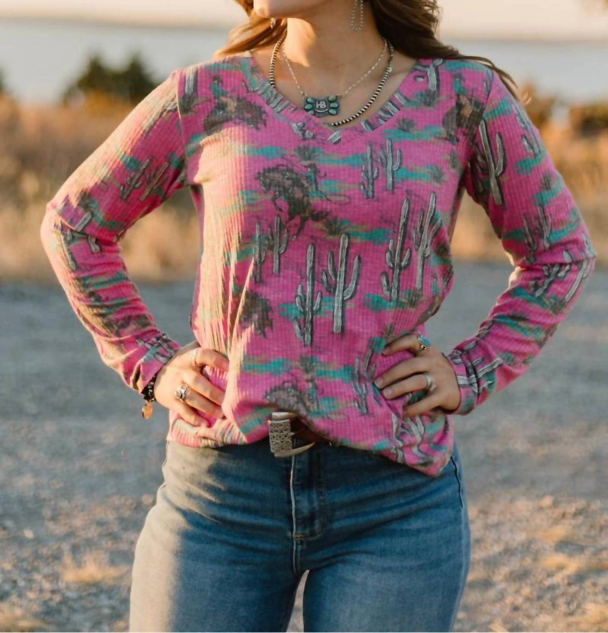Sterling Kreek - Blush & Broncs Top