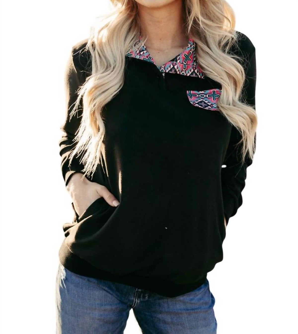 Sterling Kreek - Midnight Orchid Pullover Top