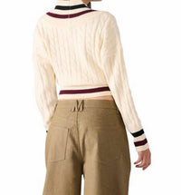 Steve Madden - Addison Cropped Cable-knit Sweater