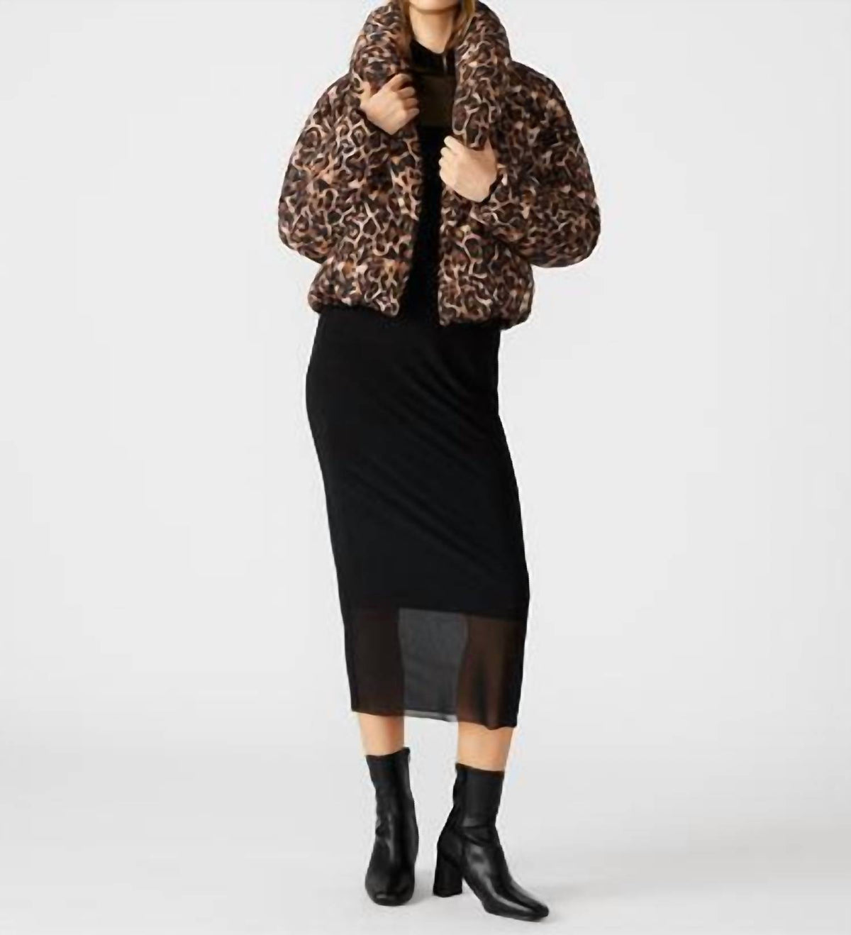Steve Madden - Evy Leopard Puffer Jacket