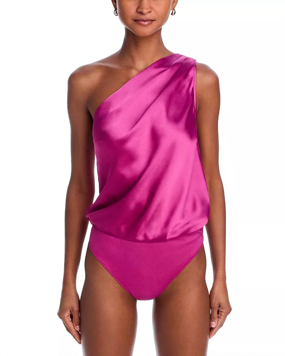 Steve Madden - Sapphire Satin One Shoulder Bodysuit
