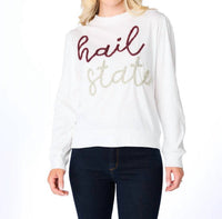 Stewart Simmons - Hail State Glitter Script Long Sleeve Tee