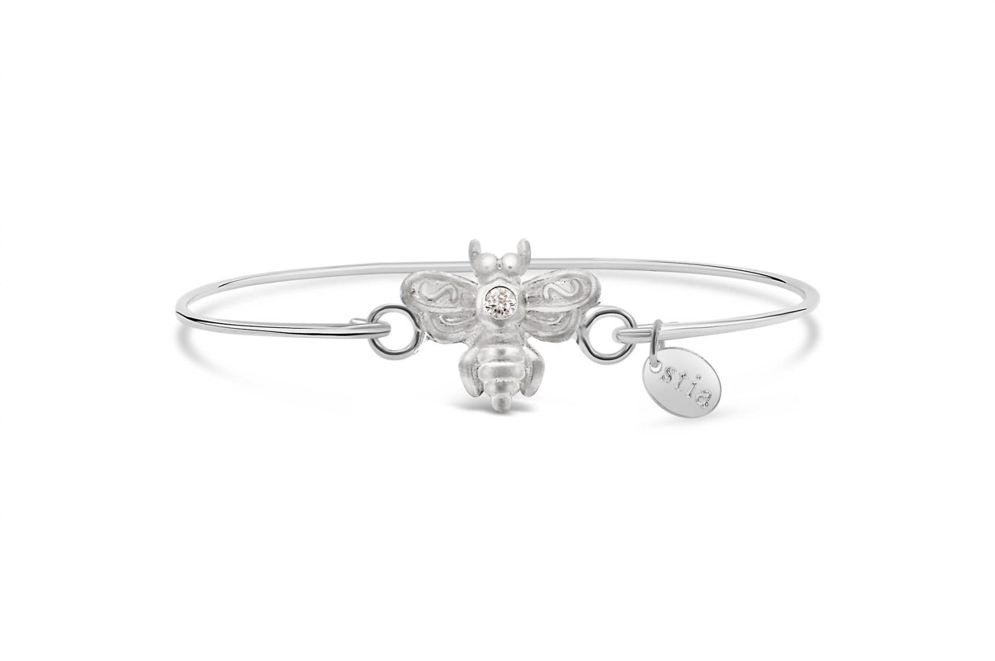 Stia - Women's Pave Icon Bee Bracelet - bracelets - jewelry - silver
