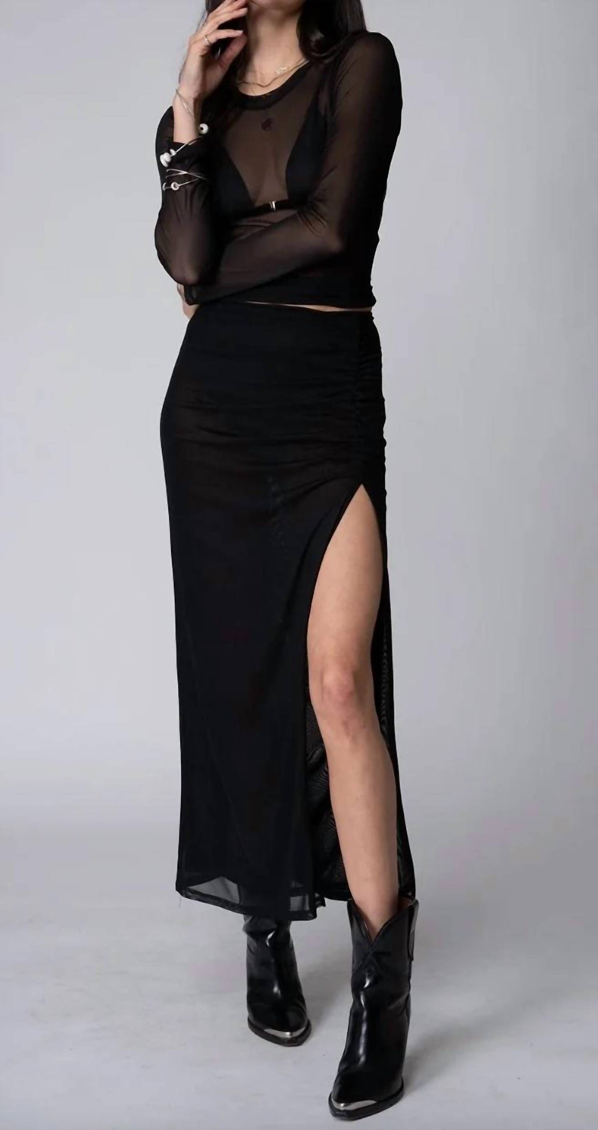 Stillwater - Mesh Maxi Skirt
