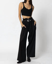 Stillwater - Stretch Linen Knotch Waist Pants