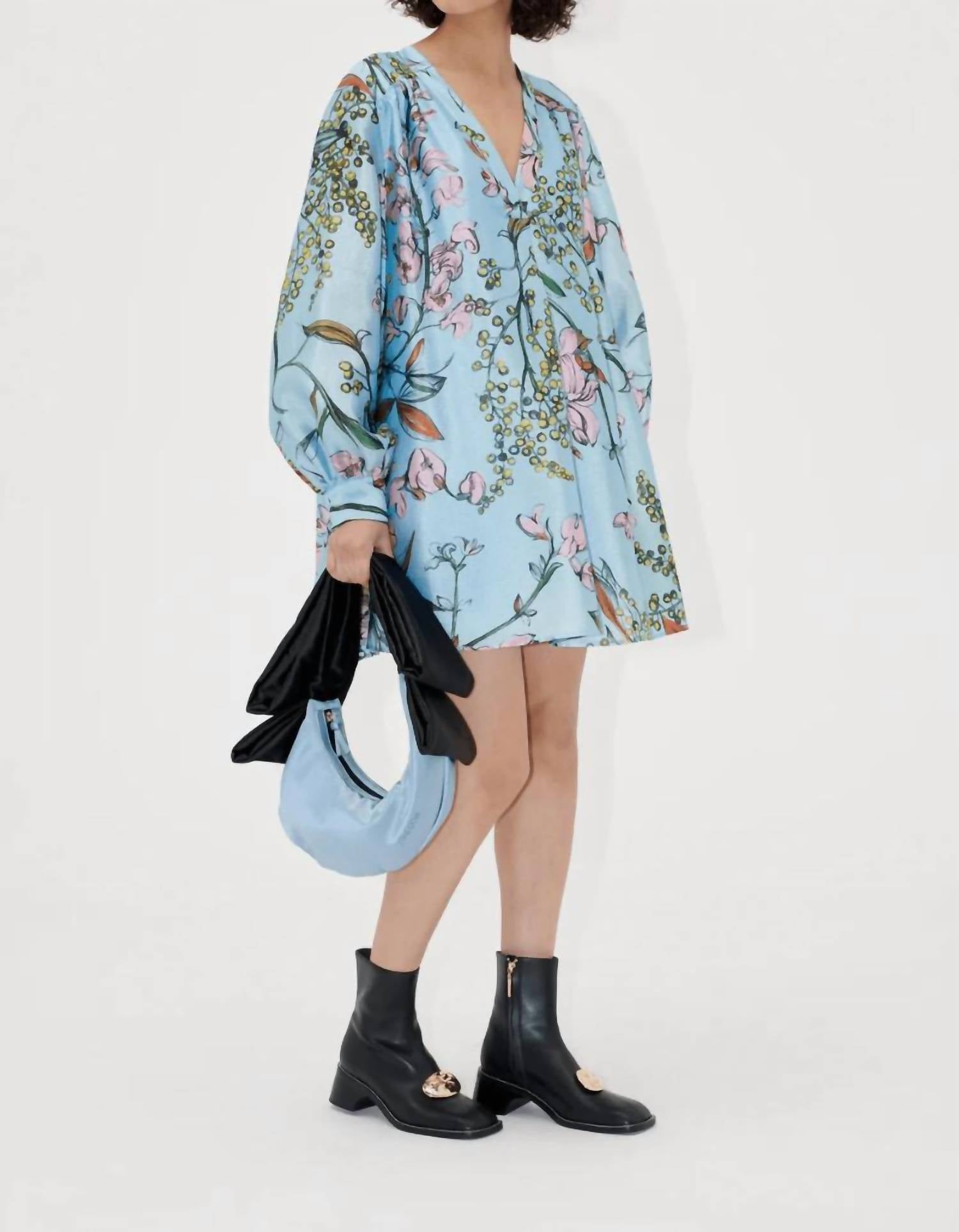 Stine Goya - Kimono Mini Dress - blue - clothing - collection:vacationdresses(Auto)
