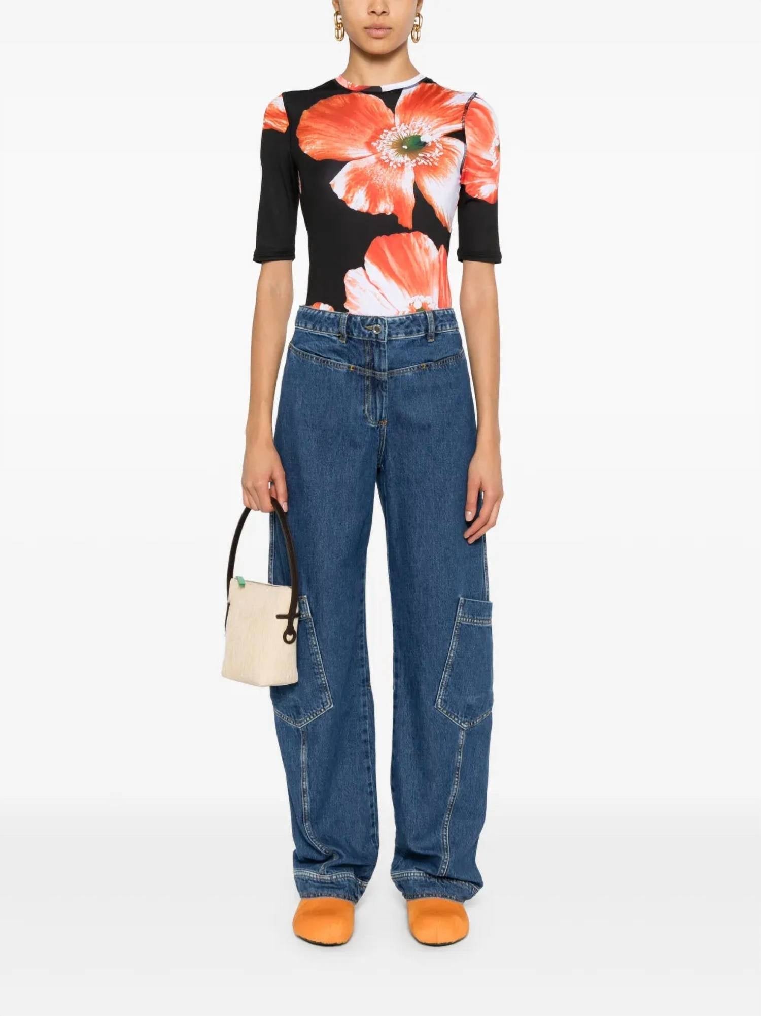 Stine Goya - Minerva Top - black - clothing - floral